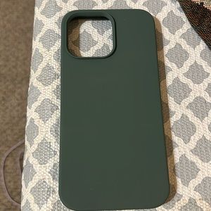 Silicone Army Green iPhone 14 Pro Max MagSafe Case